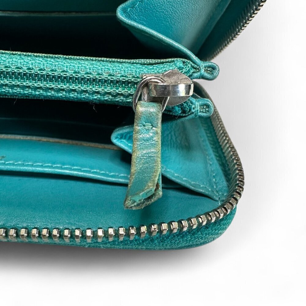 Chanel CC Matelasse Zip Around Long Wallet - Green/Teal - Picture 12 of 16